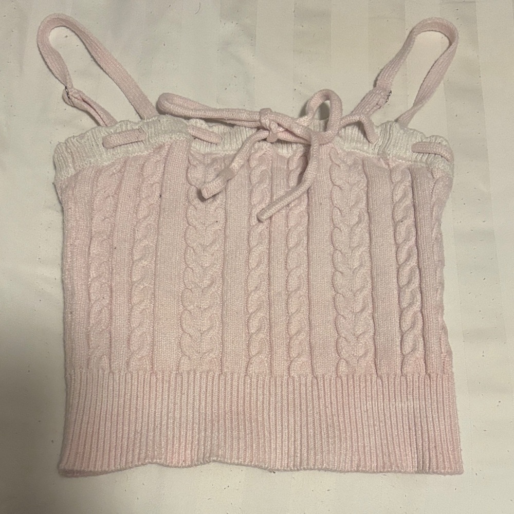 Forever 21 Pink Cable Knit Camisole